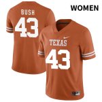 Texas Longhorns Women's #43 Jett Bush Authentic Orange NIL 2022 College Football Jersey HFU15P2A